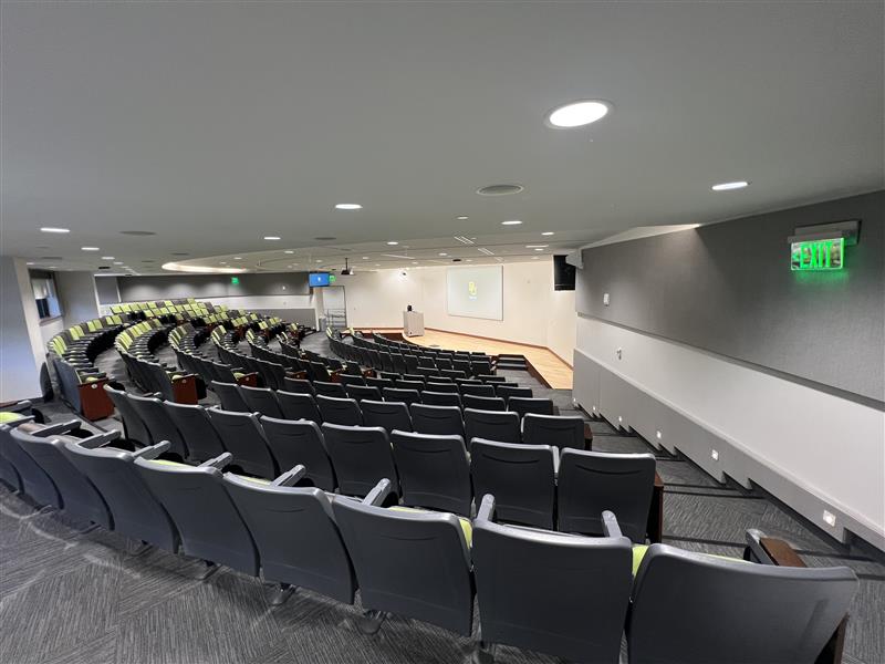 Image of LHSON Auditorium 105 from the left side back of the room