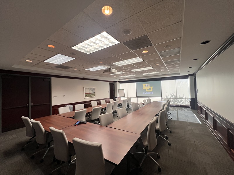 Conference Room front view with U shape table setup